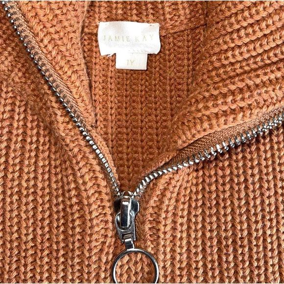 Jamie Kay Bradley Knit Half Zip Sweater in Tawny Marle | 1YR - Picture 5 of 8